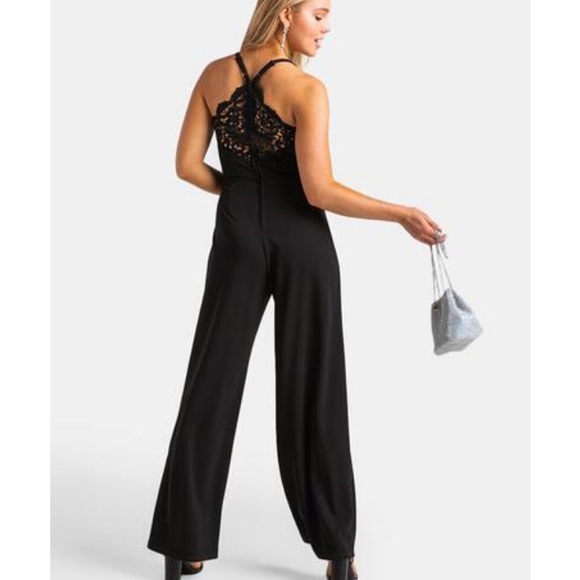 Monique Lace Back Black Jumpsuit from Francesca’s NWT Women’s Small - Picture 3 of 8